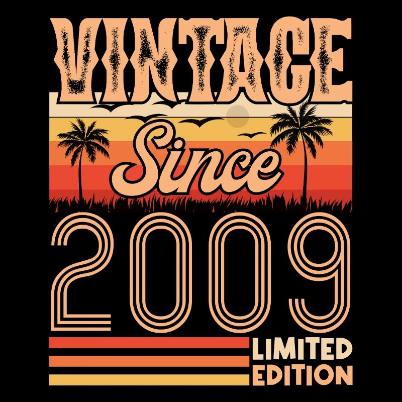 2009. Vintage Born in 2009 Birthday