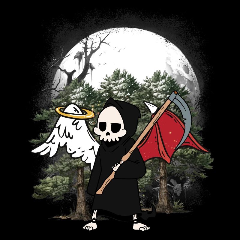 Horror Engel Teufel Sensenmann Halloween Tod