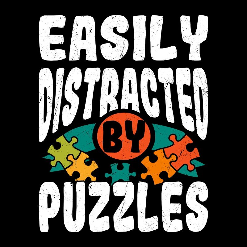 Easily Distracted By Puzzles Jigsaw Puzzle Piece