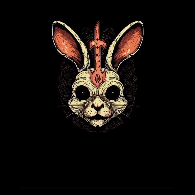 Creepy Skull Evil Bunny Horror Bunny