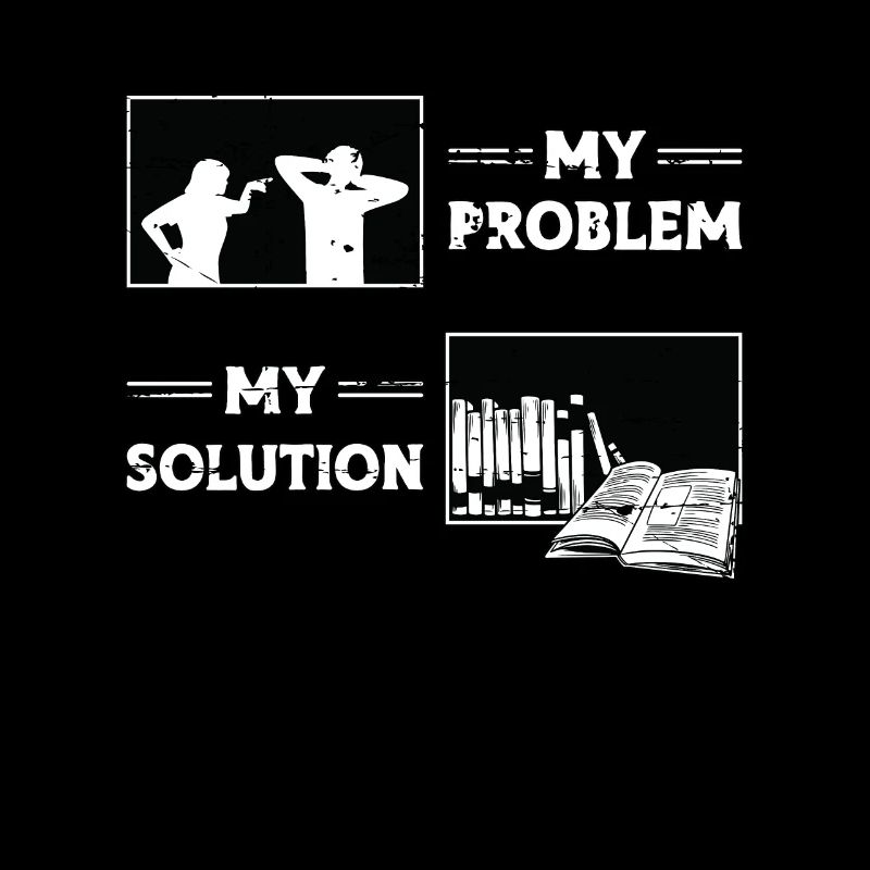 Librarian My Problem My Solution Pictogram Dad Mom