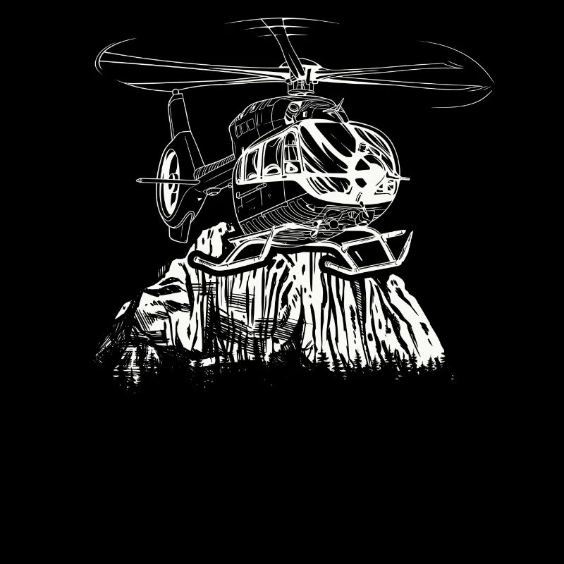 Drehflügler Silhouette Hubschrauberpilot