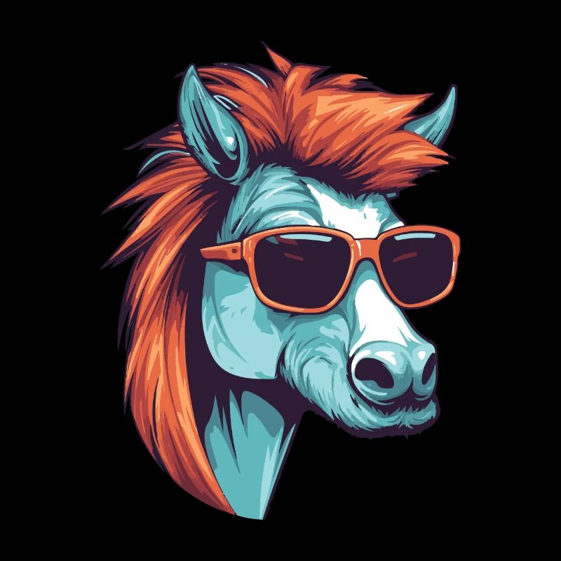 Pferd Kopf Porträt Cool