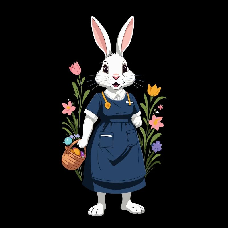 Infirmière lapin Lapin de Pâques Infirmière