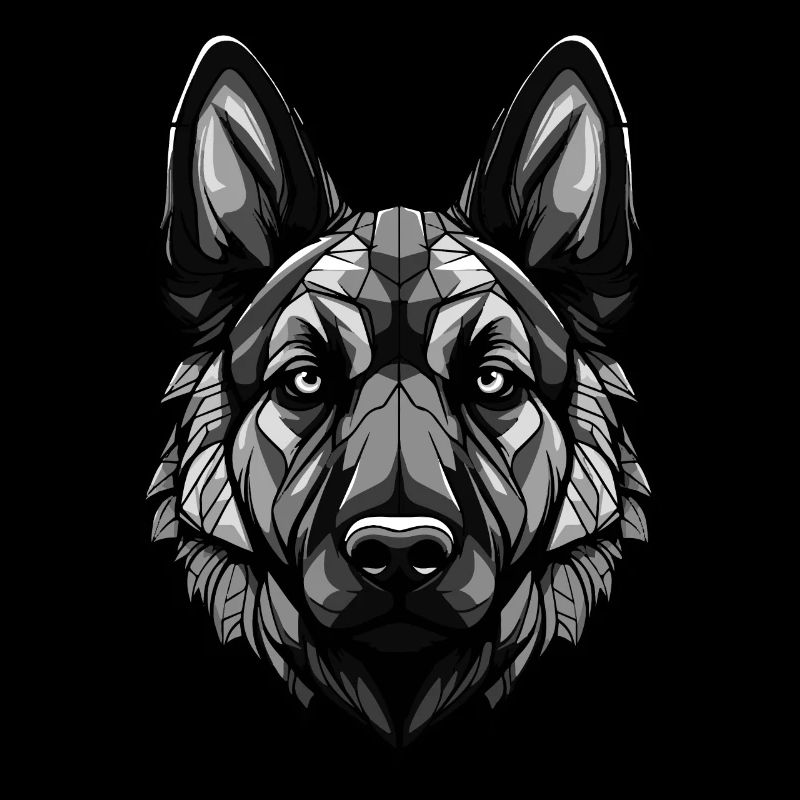 German Shepherd Dog Portrait