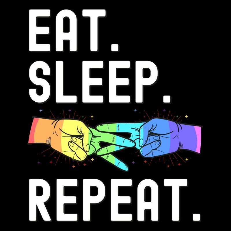 Eat Sleep Love Repeat Lesbian Pride Funny