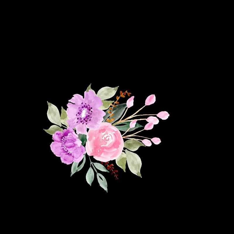 Lila Blumenbuchstabe p