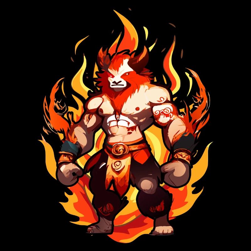 Dämon mit feurigem Flair