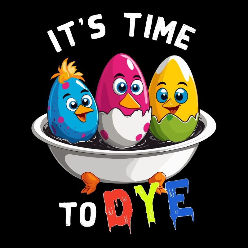 Eggs Dyeing Humor Colorful Funny Easter Artist