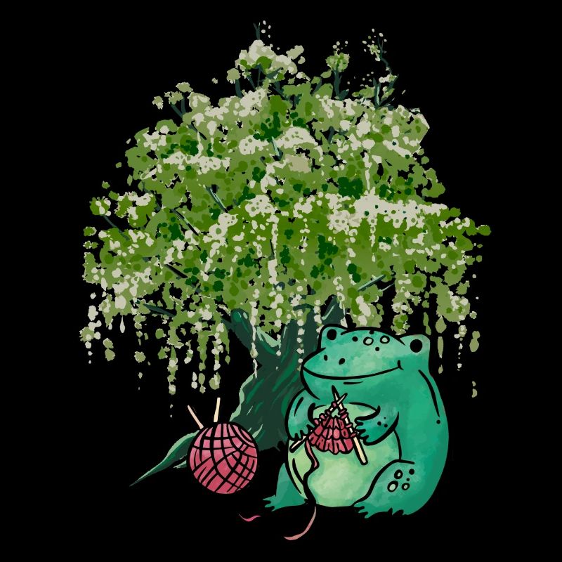 Frog Knitting Needle Knitting Needlework