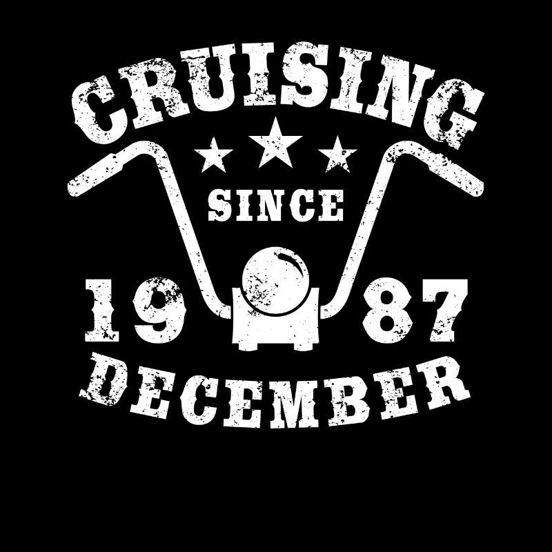 Cruising Biker Birthday December 1987 Motorcycle