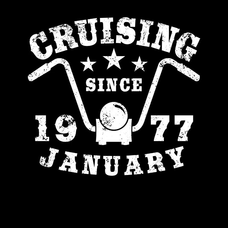 Cruising Biker Geburtstag Januar 1977 Motorrad