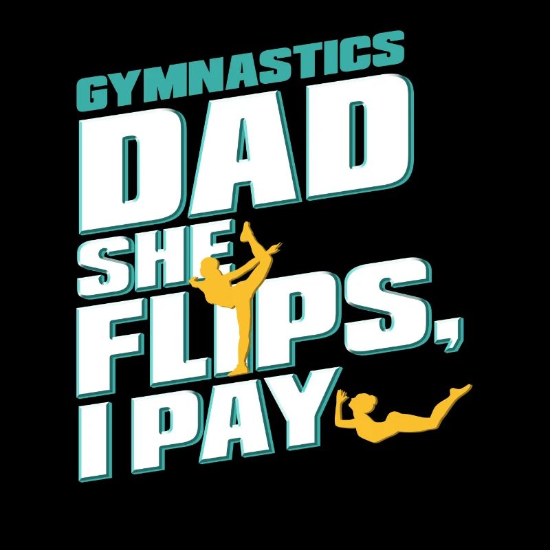 Gymnastics dad support with pride
