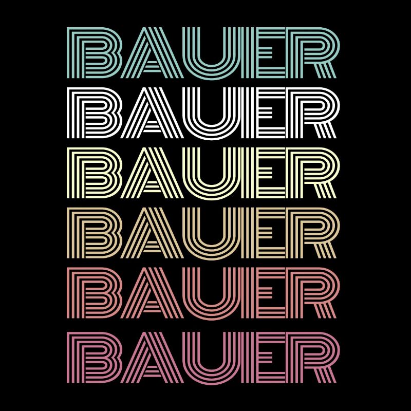 BAUER Multi-Colored Line Art Retro Style