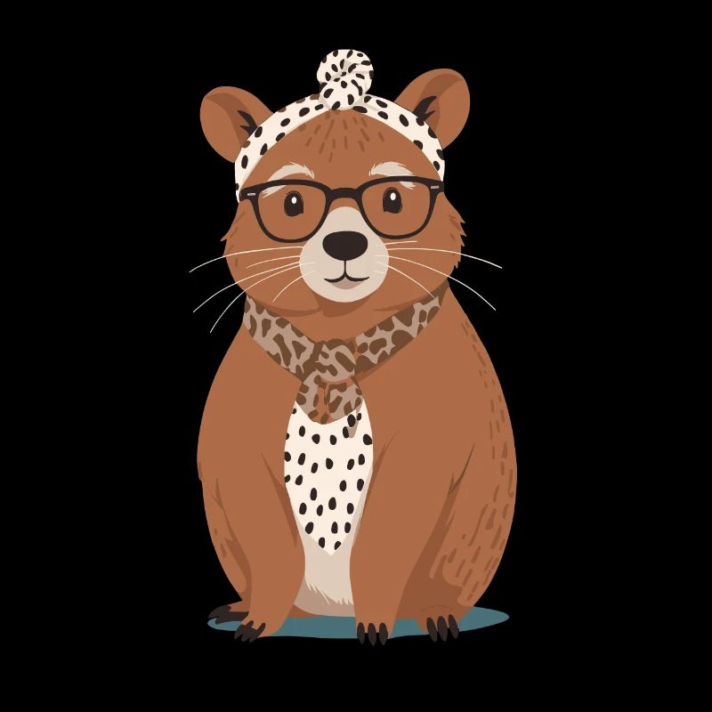 Funny Capymama Capybara Mother Design