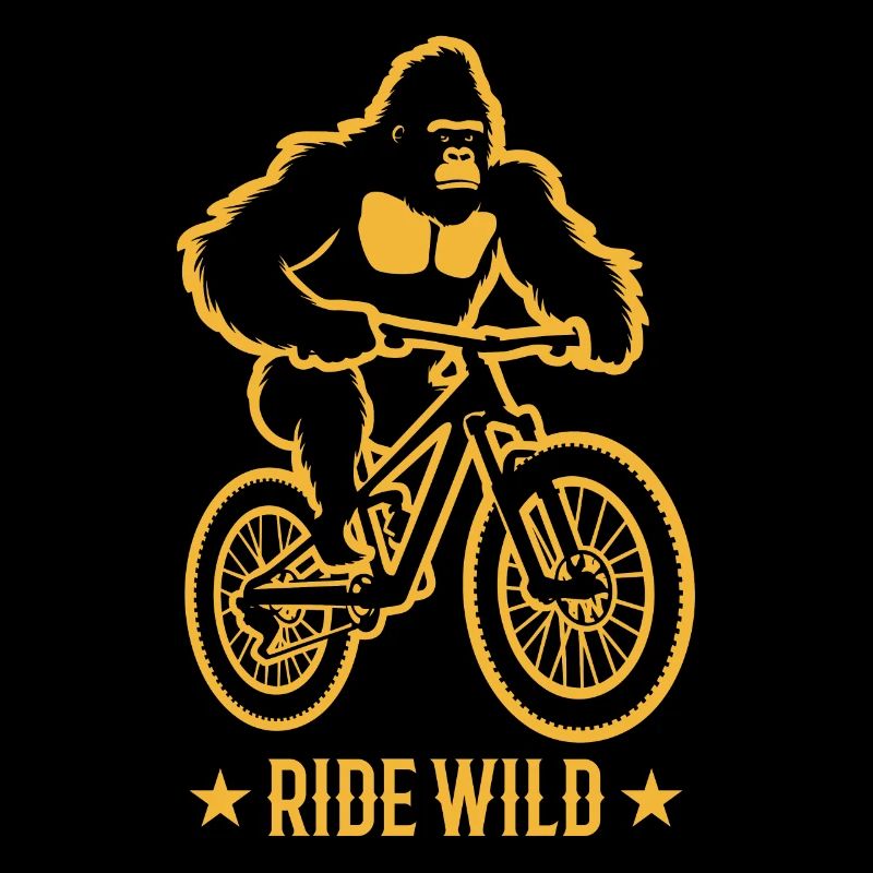 Gorilla Biker Mountain Biker E-Biker Drôles d’animaux