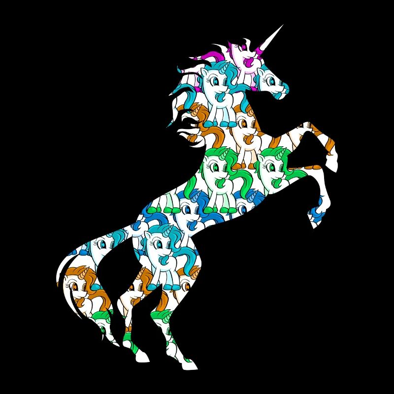 Kleine Einhörner T-Shirt Regenbogen Magisches Einhorn