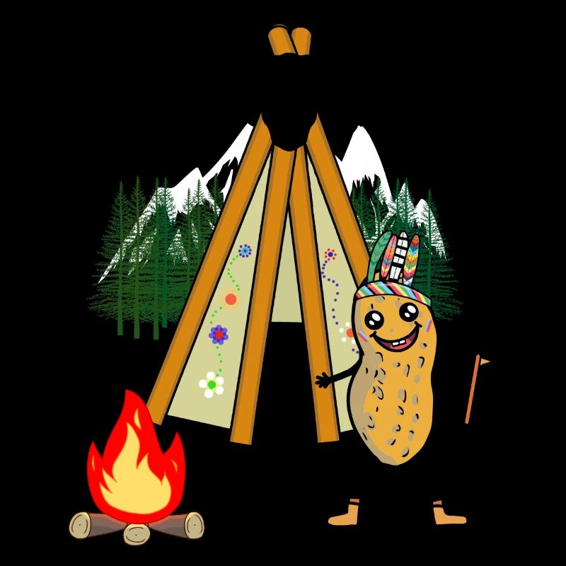 Teepee Peanut Wild West Campfire Warrior Nut