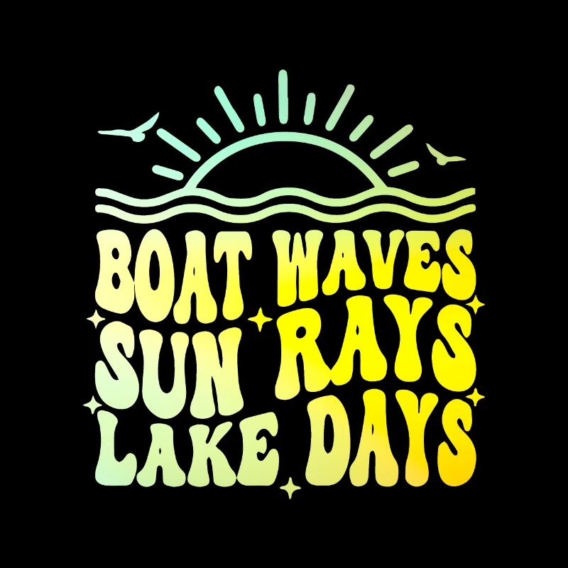 Boat Waves Sun Rays Laks Days
