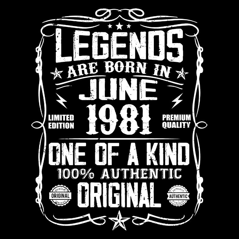 Jahrgang 1981 Juni 1981 Retro Juni Cool Geschenk 1981