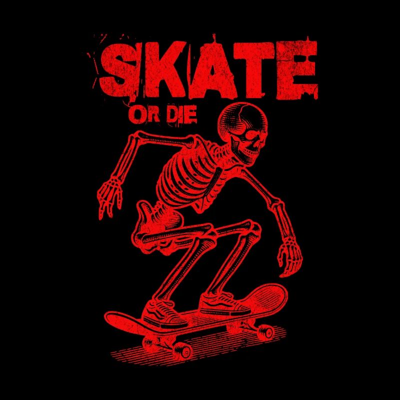 Skeleton skateboard