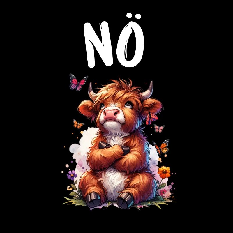 Vache Highlander disant non pour les garçons et les filles