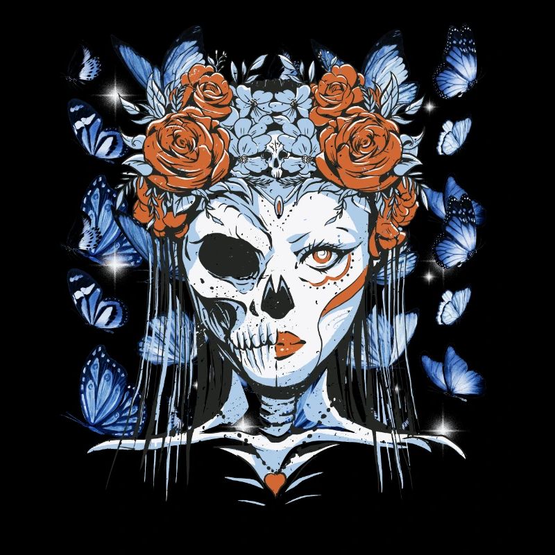 Skull Butterflies Skull Skull