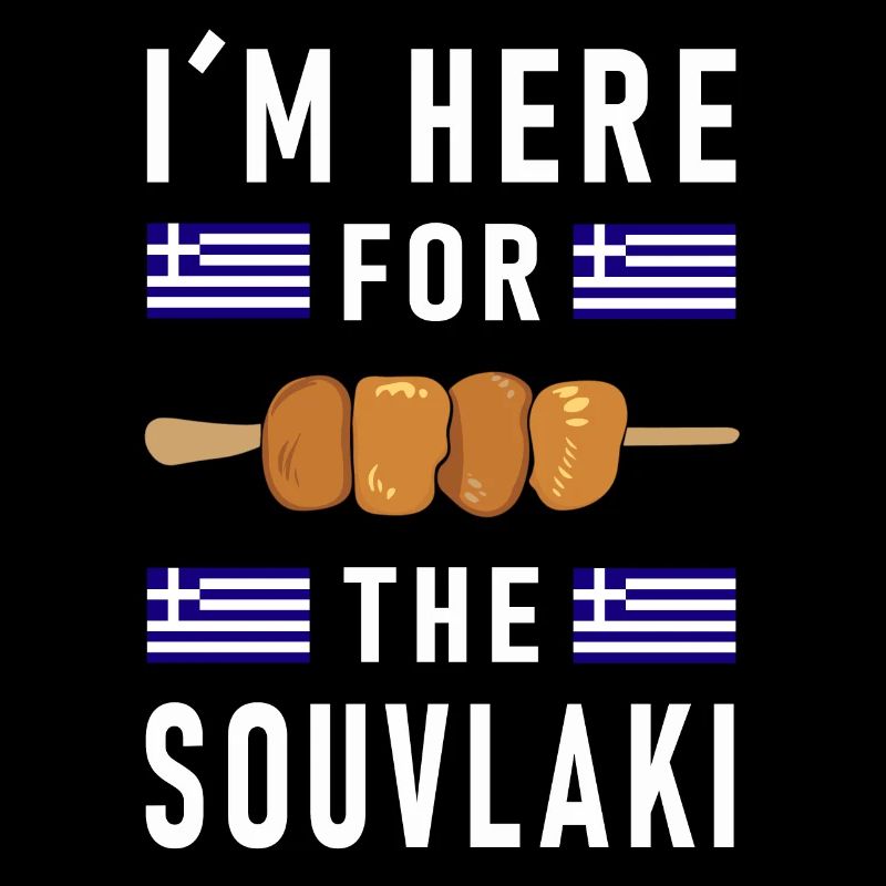 Je suis ici pour les vacances souvlaki Grèce