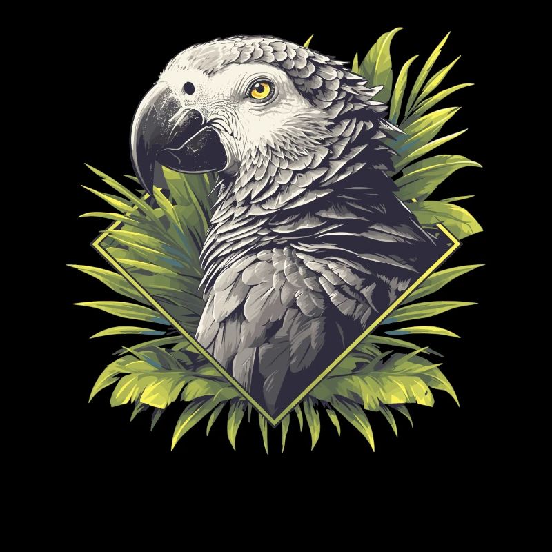 African grey parrots