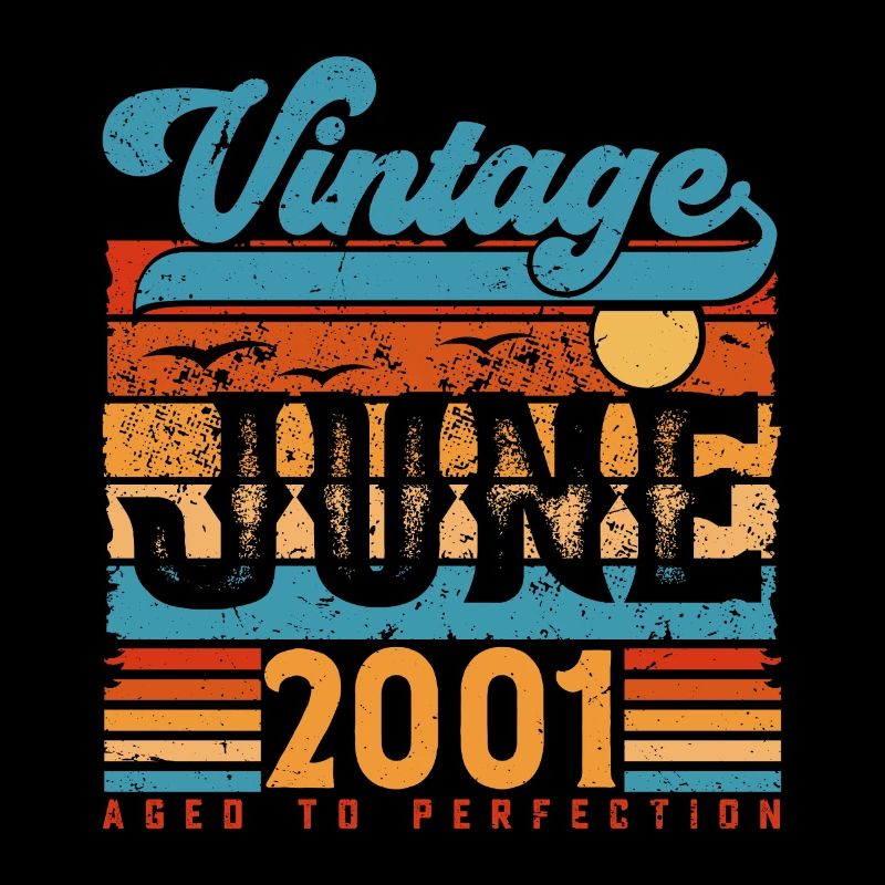 Juni 2001, Vintage-Jubiläumsgeschenk Juni 2001.