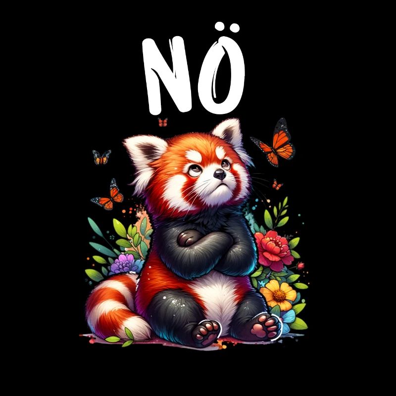 Red Panda Funny Saying Nope Fire Fox