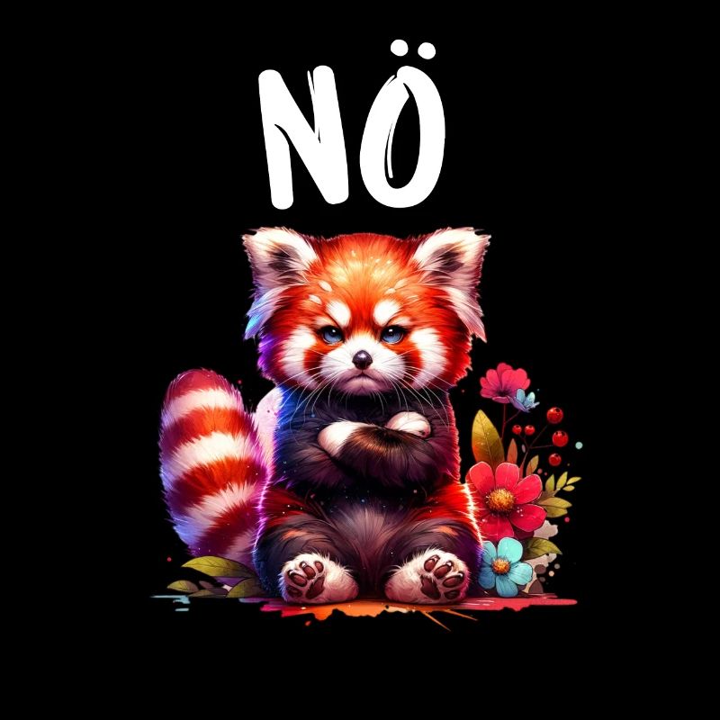 Red Panda Funny Saying Nope Fire Fox
