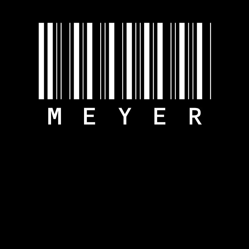Meyer Barcode Nom de famille Code à barres Cadeau