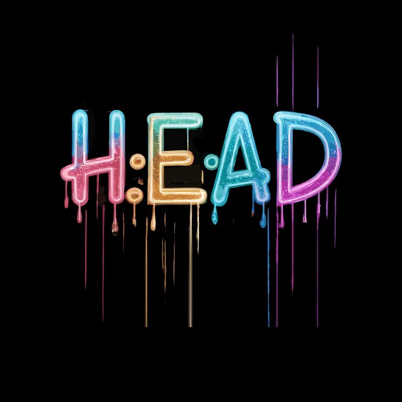 Creative Colorful Dripping Head Graphic