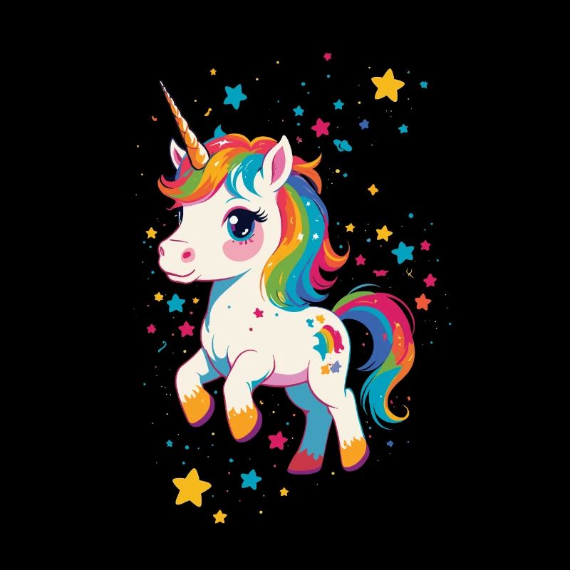 Lustige Einhörner Süßes Einhorn Mädchen Design