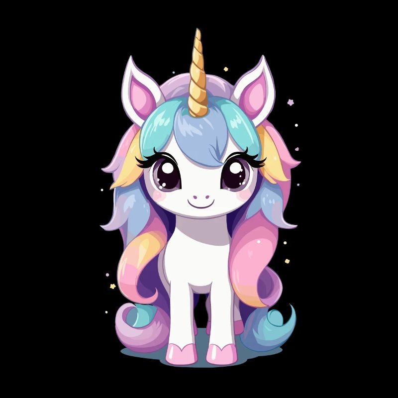 Conception d’amant de licorne aux couleurs pastel