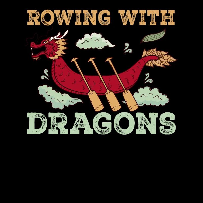 Rudern mit Drachen Drachenboot