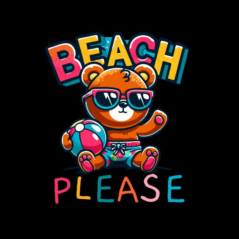 Funny Bear - Beach Please