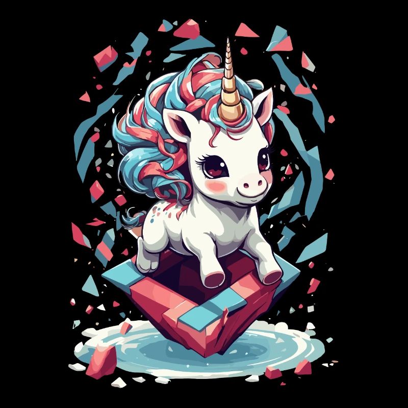 Süßes Einhorn Mädchen Lustige Einhörner