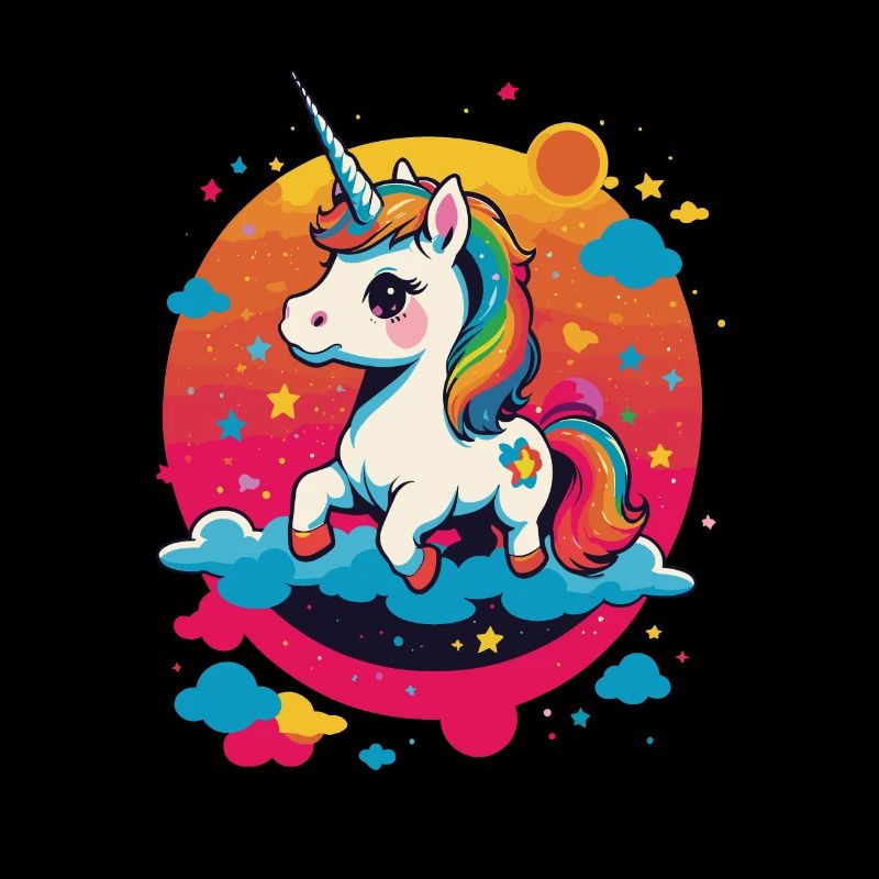 Lustige Einhörner Süsses Einhorn Mädchen