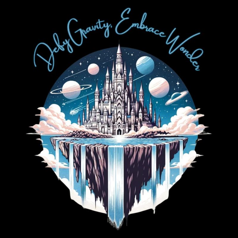 Floating Island with an Upside Down Castle