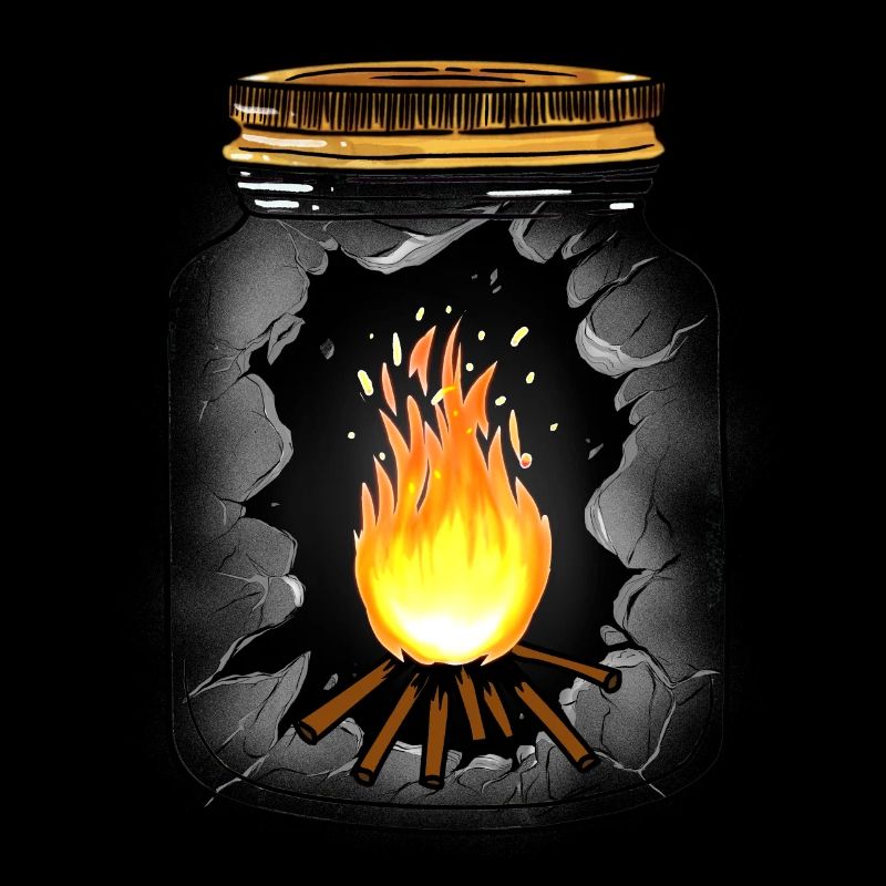 Feu de camp Romance Feu de camping Ardent