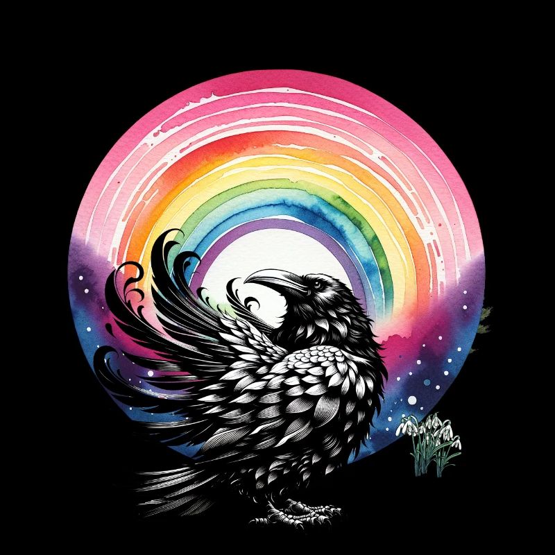 Corbeaux arc-en-ciel Corbeaux Corbeau Printemps corbeau