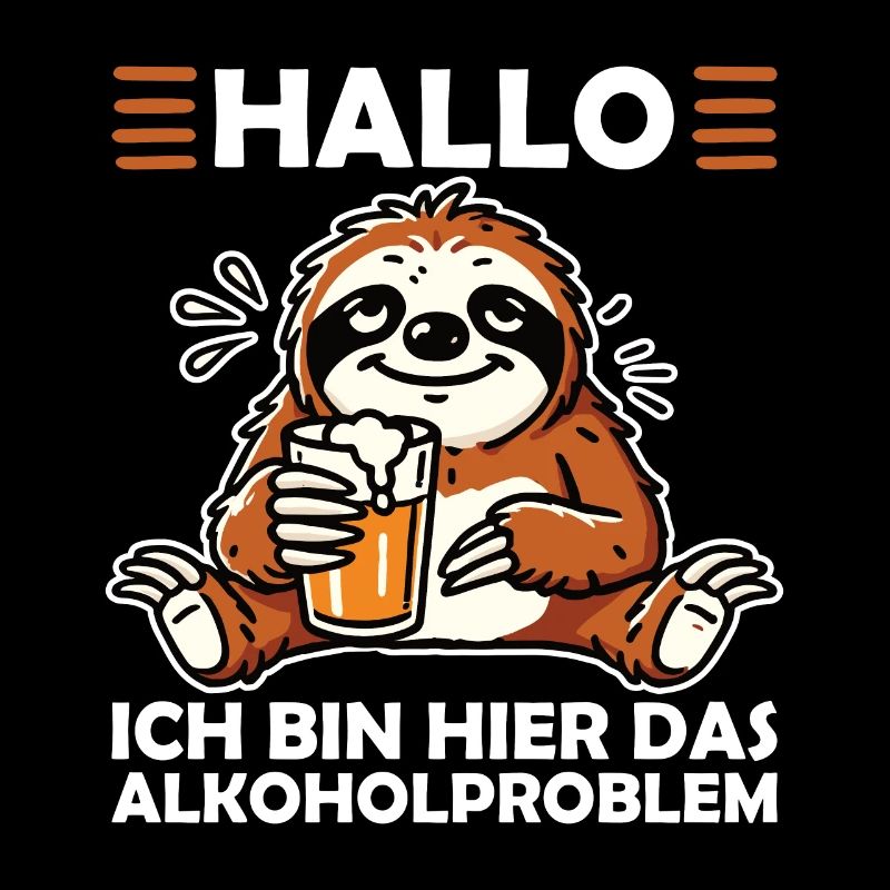 Hallo Ich bin hier das Alkoholproblem Faultier Sau