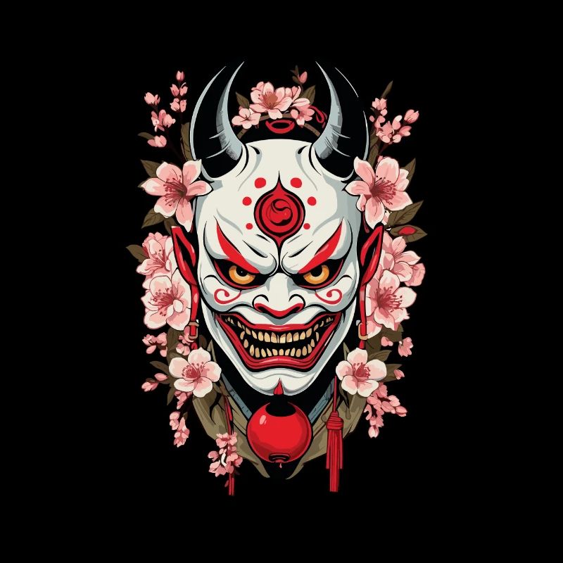 Oni Dämonen Maske Samurai Japanischer Dämon Kultur