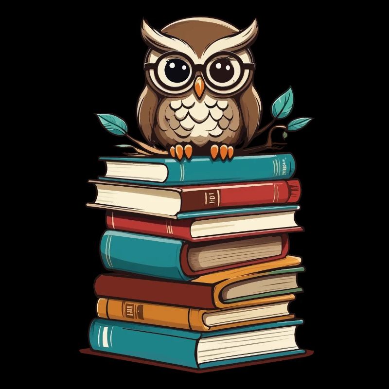 Bücher Eule Leseratte Süße Buch Illustration