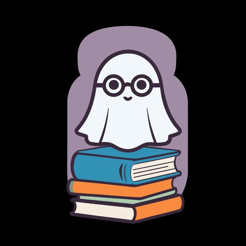 Book Lover Style Halloween Ghost Bookish