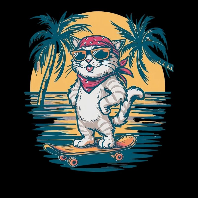 chat skate - chaton mignon et cool