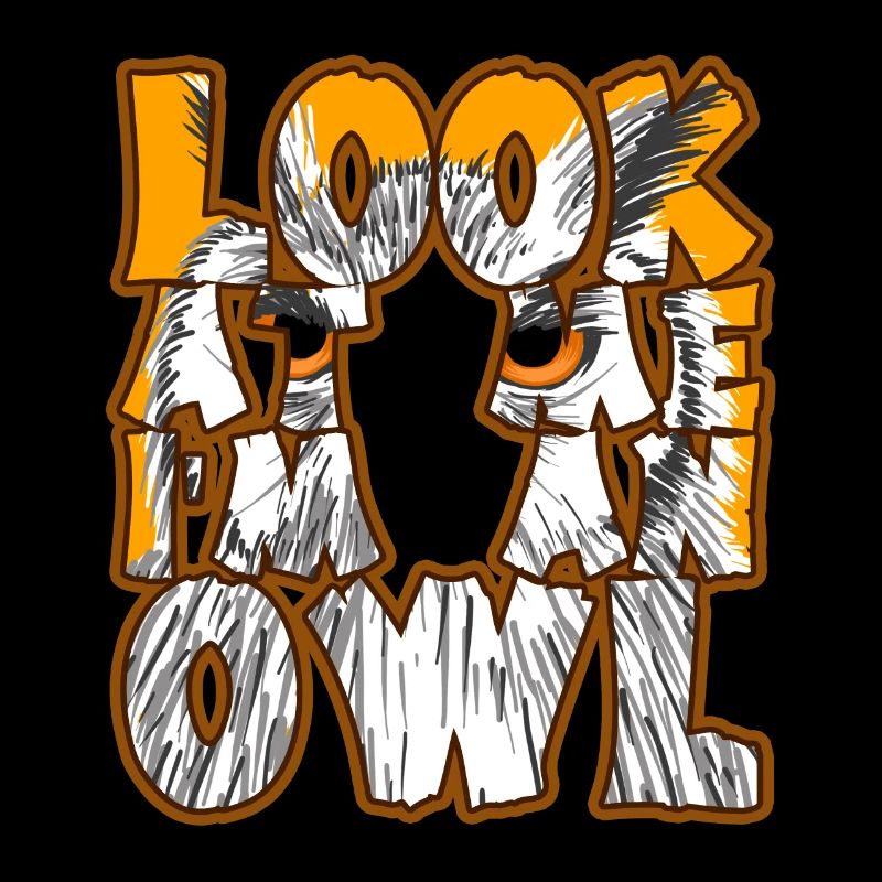 Regarde-moi Je suis un hibou Oiseaux de proie nocturnes Cool