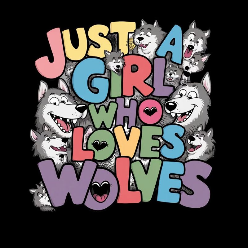 Nur ein Mädchen, das Wölfe liebt